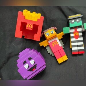 UK Exclusive- Minecraft x McDonald’s x 80s Nostalgia happy meal toys - INC ALL
